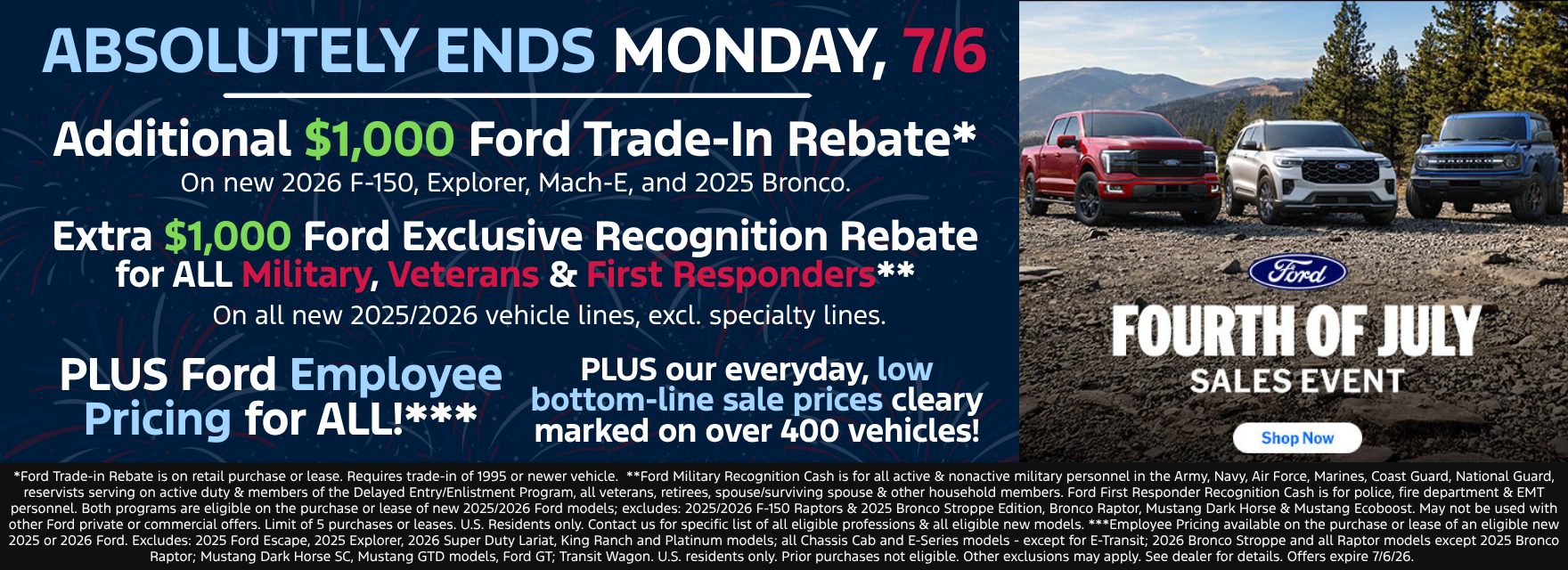 New Vehicle Specials