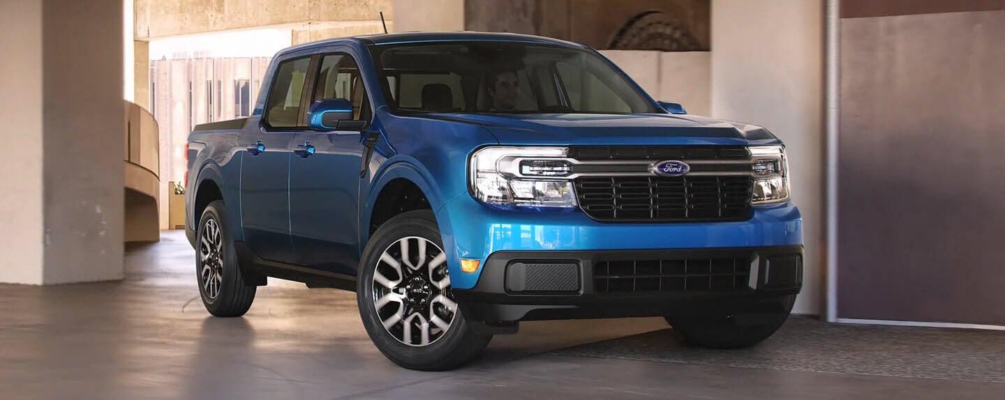 Ford Maverick parked in parking garage