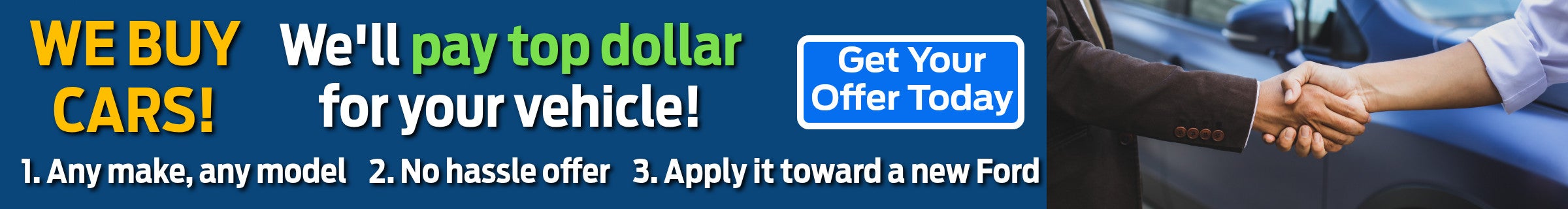 We Buy Cars Banner Desktop