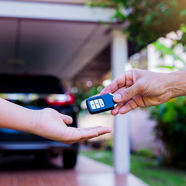 handing over car keys