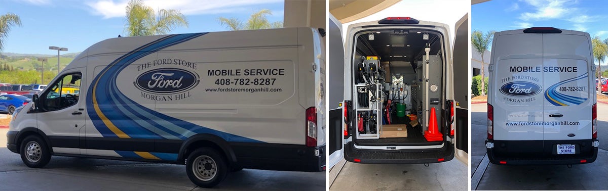 Backend view of The Ford Store Morgan Hills mobile service van