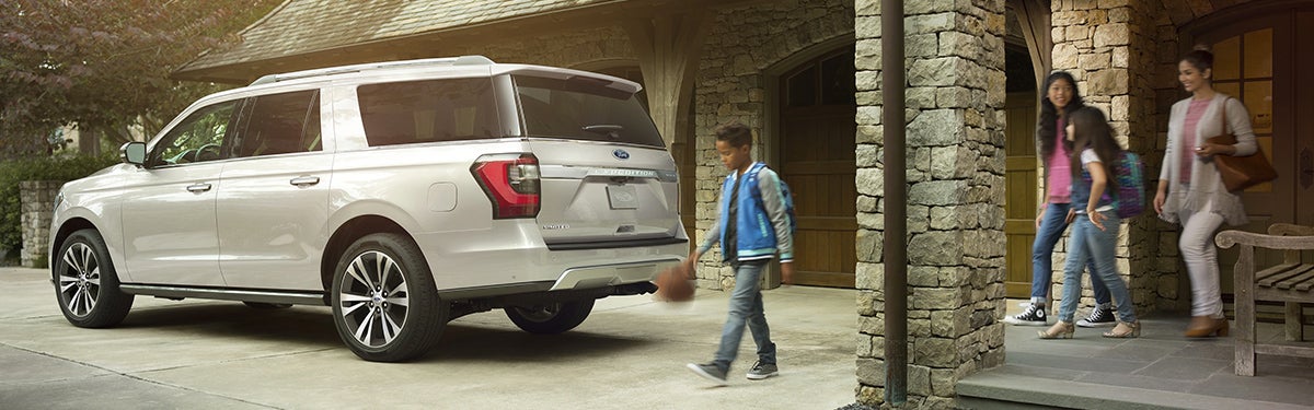 Ford Expedition parked in driveway